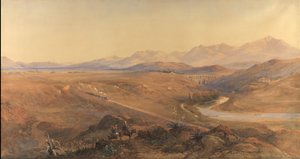 Ein Dampfbahn auf der Osmanischen Eisenbahn, 1859 von David Hall McKewan