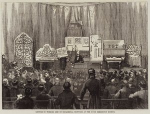 Vortrag für Arbeiter über Ziermetallarbeiten im South Kensington Museum von David Henry Friston