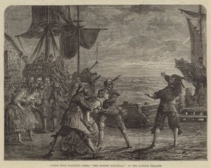 Szene aus Wagners Oper Der fliegende Holländer, im Lyceum Theatre