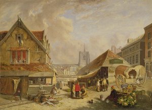 Der alte Fischmarkt, Norwich, 1825