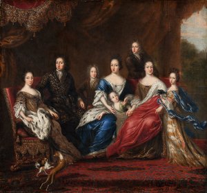 Familie von Karl XI. mit Verwandten aus dem Herzogtum Holstein-Gottorp