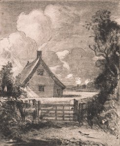 Hütte in einem Kornfeld von David Lucas