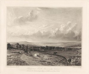 Hampstead Heath, Harrow in der Ferne von David Lucas
