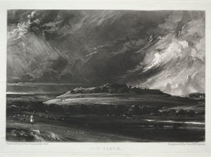 Verschiedene Landschaftsmotive, charakteristisch für englische Szenerien aus Bildern von John Constable, R.A.: Old Sarum von David Lucas