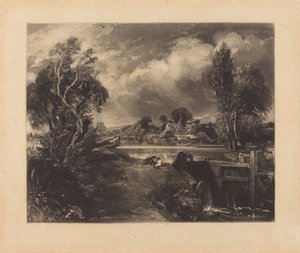Eine Schleuse am Stour von David Lucas after John Constable