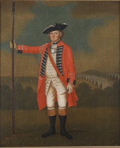 Porträt eines britischen Infanterieoffiziers, ca. 1740-50 von David Morier