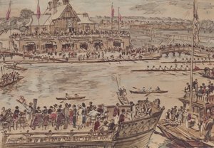 Oxford: Eights Week, vom Christ Church Bootshaus