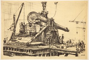 Ein großes Geschütz montieren, Illustration aus 