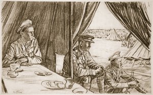 Warten auf die Verwundeten, Illustration aus 