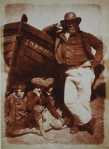 Ein Fischer aus Newhaven und Jungen, ca. 1843-47 von David Octavius and Adamson Robert Hill