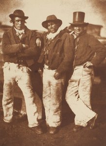 Alexander Rutherford, William Ramsay und John Liston, Newhaven, 1843-47, gedruckt ca. 1916. Schöpfer: David Octavius Hill, Robert Adamson, Hill & Adamson von Hill and Adamson