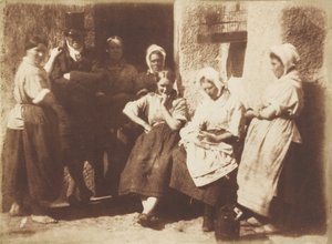 Tür eines Newhaven-Pilotenhauses von David Octavius Hill and Robert Adamson