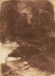 Colinton Manse und Wehr, mit einem Teil der alten Mühle rechts