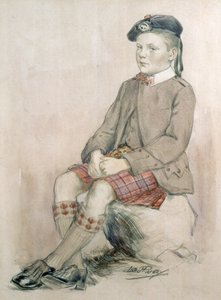 Prinz von Wales, später Edward VIII., im Alter von 8 Jahren, trägt Royal Stuart Tartan von David Ramsay