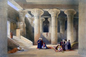 Inneres des Tempels von Esna, Oberägypten, 1838
