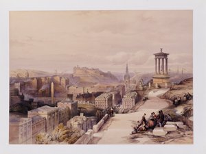 Ansicht von Edinburgh, aus "Scotland Delineated in a Series of Views by J.M.W. Turner, David Roberts, Etc.", ca. 1850 von David Roberts