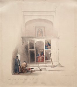 Kapelle des Elija auf dem Berg Horeb, 1839 von David Roberts
