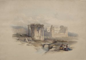 Runder Tempel in Baalbek von David Roberts