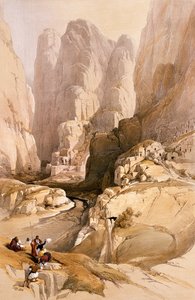 Eingang zu Petra, 10. März 1839, Tafel 98 aus Band III von 