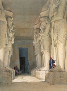 Ausgegrabener Tempel von Gyrshe, Nubien, 19. Jahrhundert