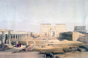 Großer Zugang zum Tempel von Philae, Nubien, 19. Jahrhundert von David Roberts