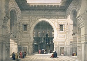 Innenansicht der Moschee des Sultan Hassan, Kairo, Ägypten