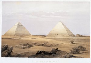 Pyramiden von Gizeh - in „Das Heilige Land“, London 1849 von David Roberts