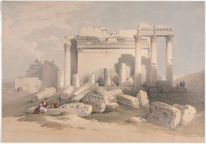 Ruinen des östlichen Portikus des Tempels von Baalbek