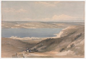 See Genezareth in Richtung Baschan, 1839 von David Roberts