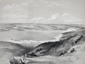 See Genezareth, aus Reise ins Heilige Land, Lithographie von David Roberts von David Roberts