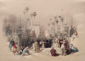 Salbungsstein, Heiliges Grab von David Roberts