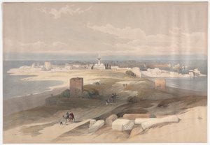 Sur oder Tsor, Antikes Tyros vom Isthmus, 1839 von David Roberts