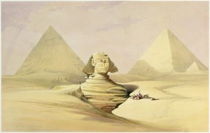 Die Große Sphinx und die Pyramiden von Gizeh von David Roberts