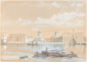 Das Marinekolleg vom Fluss in Greenwich von David Roberts