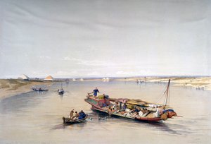 Der Nil in Richtung der Pyramiden von Dahschur und Saqqara