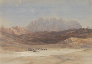 Die Ebene von El Raheh, Berg Sinai von David Roberts