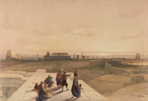 Die Ruinen von Karnak von Westen, aus Ägypten und Nubien, Bd. 1 von David Roberts