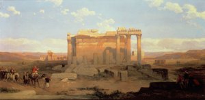 Die Ruinen des kleineren Tempels in Baalbeck von David Roberts