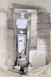Blick durch die Säulenhalle, Karnak, aus Ägypten und Nubien, Bd. 1 von David Roberts