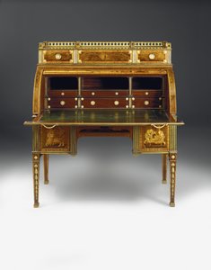 Mechanischer Zylinder-Schreibtisch, die Beschläge zugeschrieben Francois Redmond, ca. 1777-80