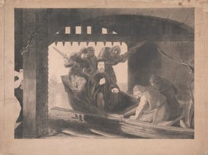 Herzog von Gloucester wird 1380 ins Wasser Tor von Calais gebracht von David Scott