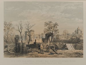 Ansicht von General Outrams Hauptquartier [Dr. Fayrers Haus]. Blick auf die Paläste von Furrad Bux und Chuttur Munzil von David Scott Lieutenant Colonel (after) Dodgson