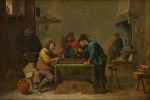 Backgammon-Spieler, um 1645 von David Teniers the Younger