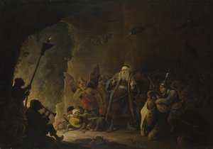 Der reiche Mann wird in die Hölle geführt, um 1647-1648