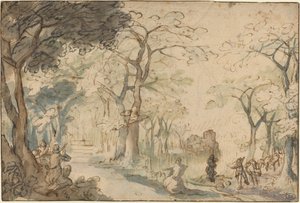 Landschaft mit verspottetem Elisa von David Vinckboons