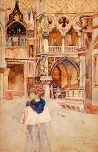 Porta della Carta, Eingang zum Dogenpalast, Venedig von David Woodlock