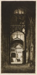 Innenraum der Kathedrale von Gloucester von David Young Cameron