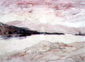 Loch Aline, Argyllshire: Ansicht von Norden mit der Insel Mull von David Young Cameron
