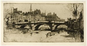 Pont Neuf, Platte eins aus dem Paris-Set von David Young Cameron