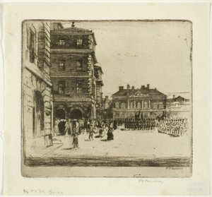 Die Horse Guards, Platte vier aus dem London Set von David Young Cameron